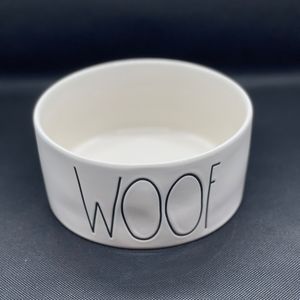 Rae dunn "woof" dog bowl